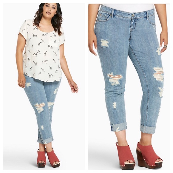 torrid distressed boyfriend jeans